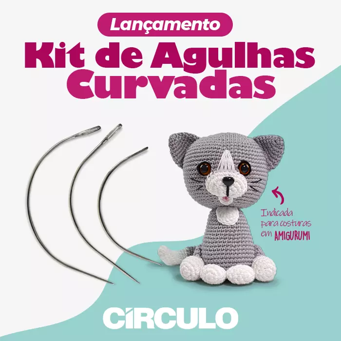 Lançamento: Kit de Agulhas Curvadas para costura, crochê e amigurumi