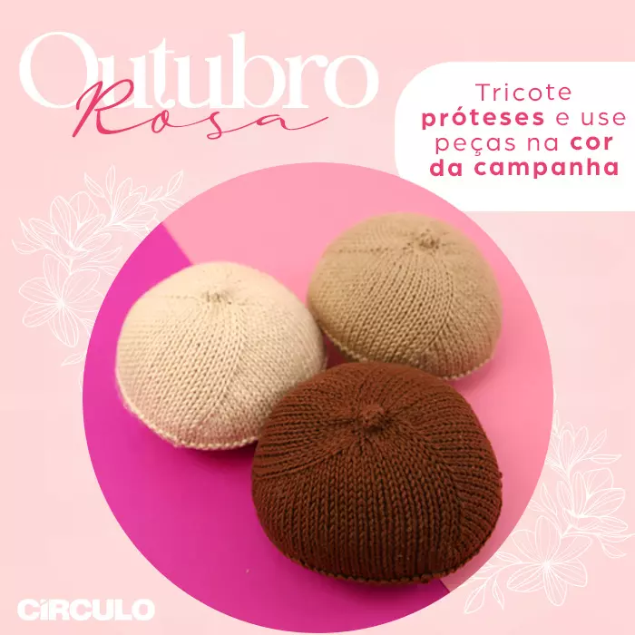 Outubro Rosa: tricote próteses mamárias e use peças feitas à mão na cor da campanha