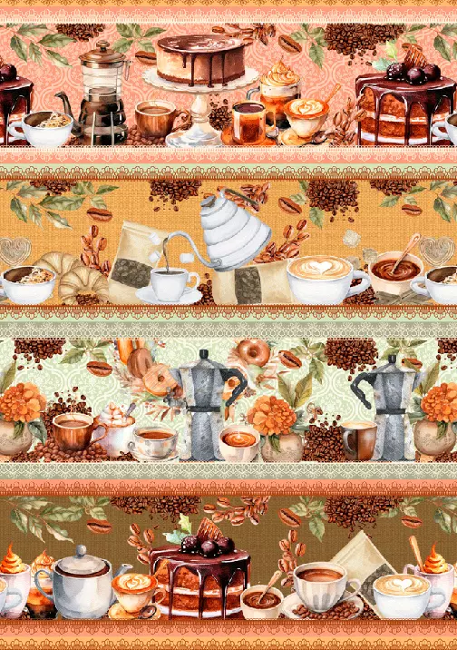 Coffee Moment Digital Fabrics Collection