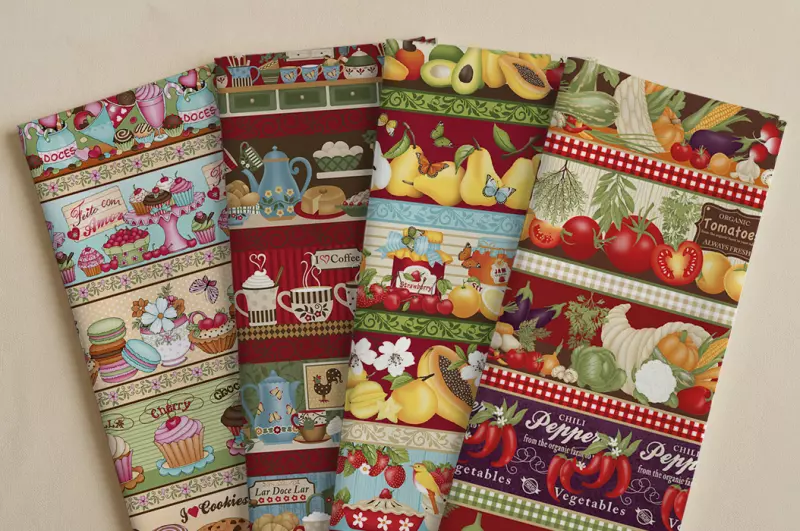 Kitchen Border Print Fabric Collection