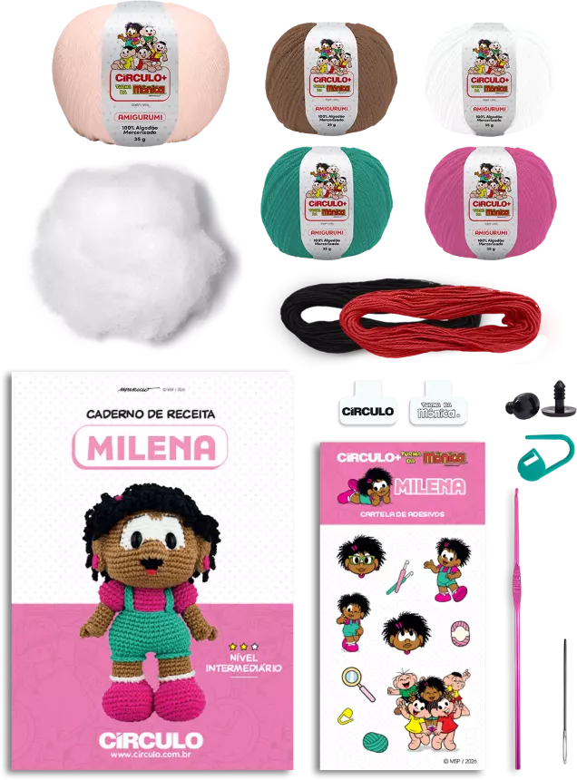 Kit Amigurumi Turma da Mônica