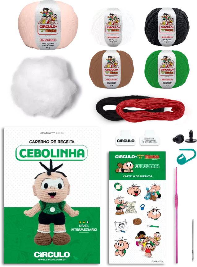 Kit Amigurumi Turma da Mônica