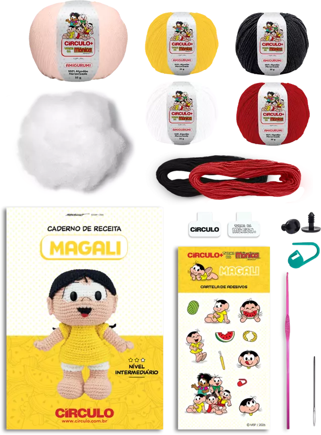 Kit Amigurumi Turma da Mônica