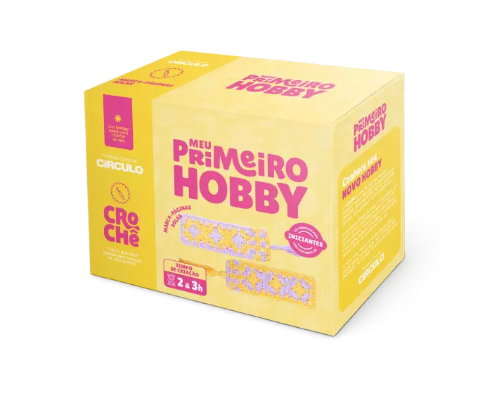 Kit Crochê Meu Primeiro Hobby:  Marca-Páginas Solar