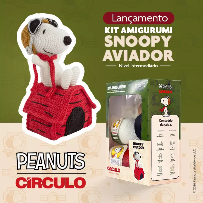 Lançamento Círculo: Kit Amigurumi Snoopy Aviador