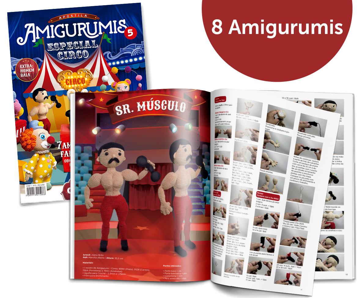 Crie seu próprio circo com a Apostila Amigurumis 5