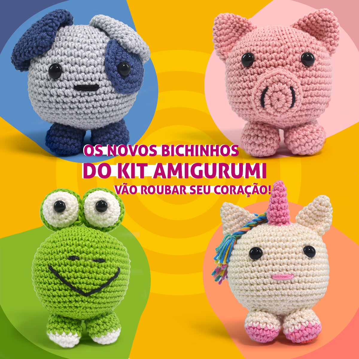 Kit Amigurumi: novos bichinhos que vão roubar seu coração