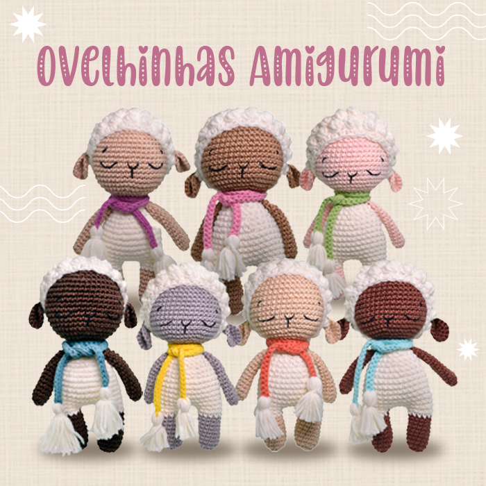 Ovelhinhas em amigurumi: conheça 7 personagens encantadores!