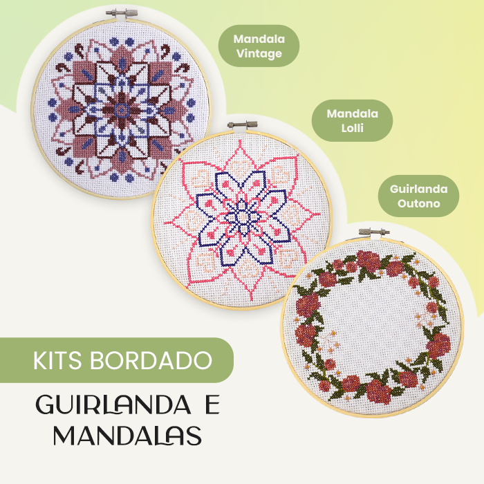 Lançamento: Kit Bordado Guirlanda e Mandala!
