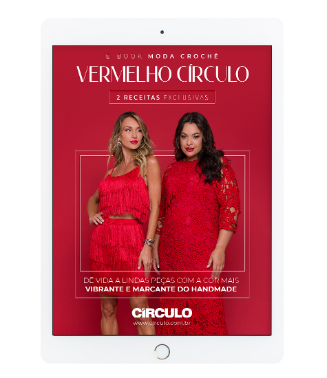 E-book Moda Crochê Vermelho Círculo