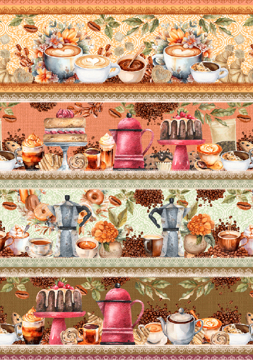 Coffee Moment Digital Fabrics Collection