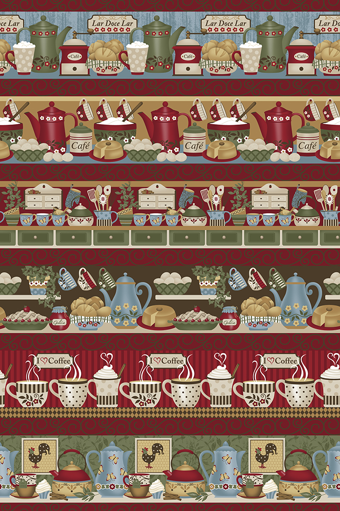 Kitchen Border Print Fabric Collection