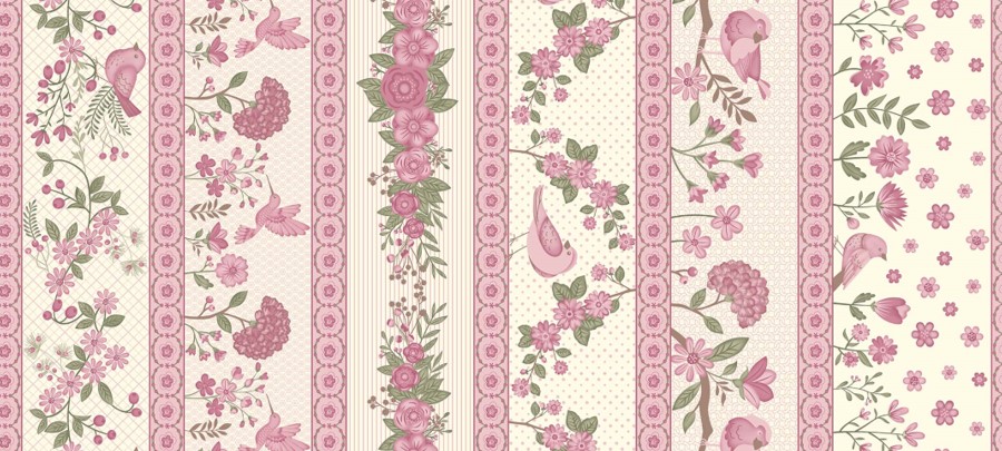 Colección de Telas Floral Rosa