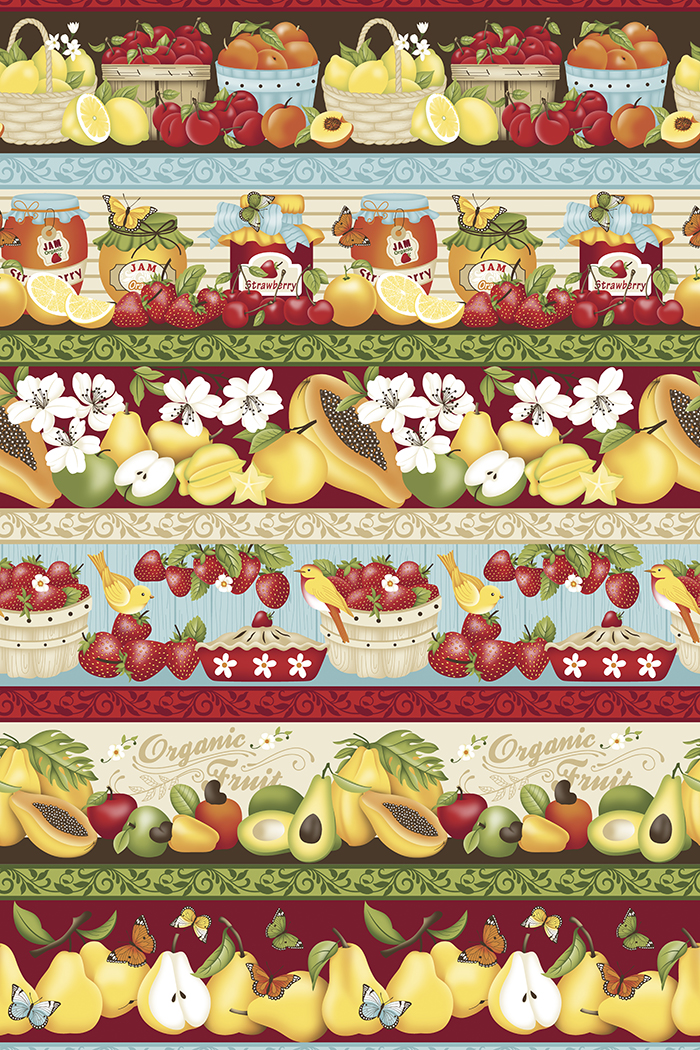 Kitchen Border Print Fabric Collection