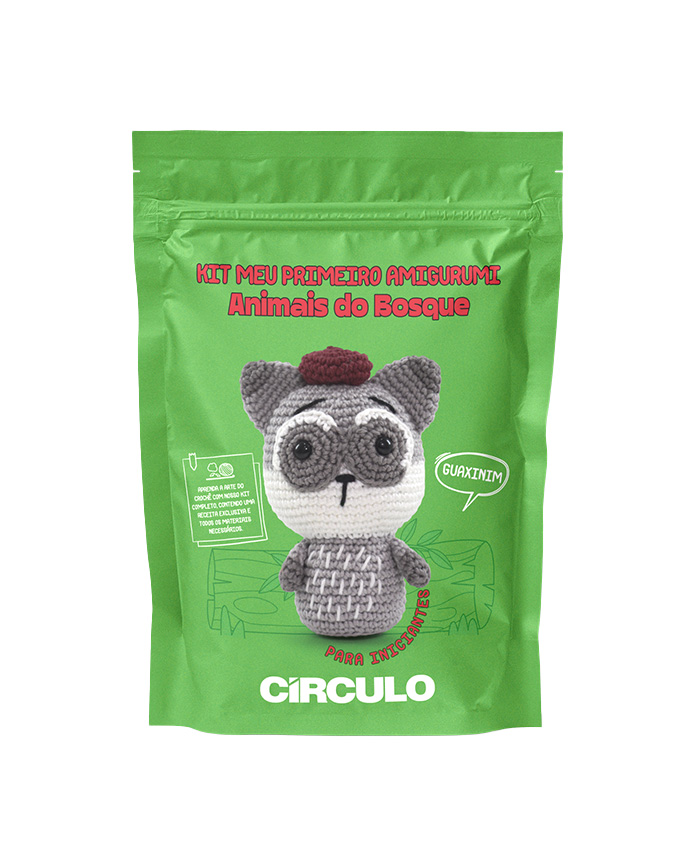 Kit Meu Primeiro Amigurumi Coleção Animais do Bosque