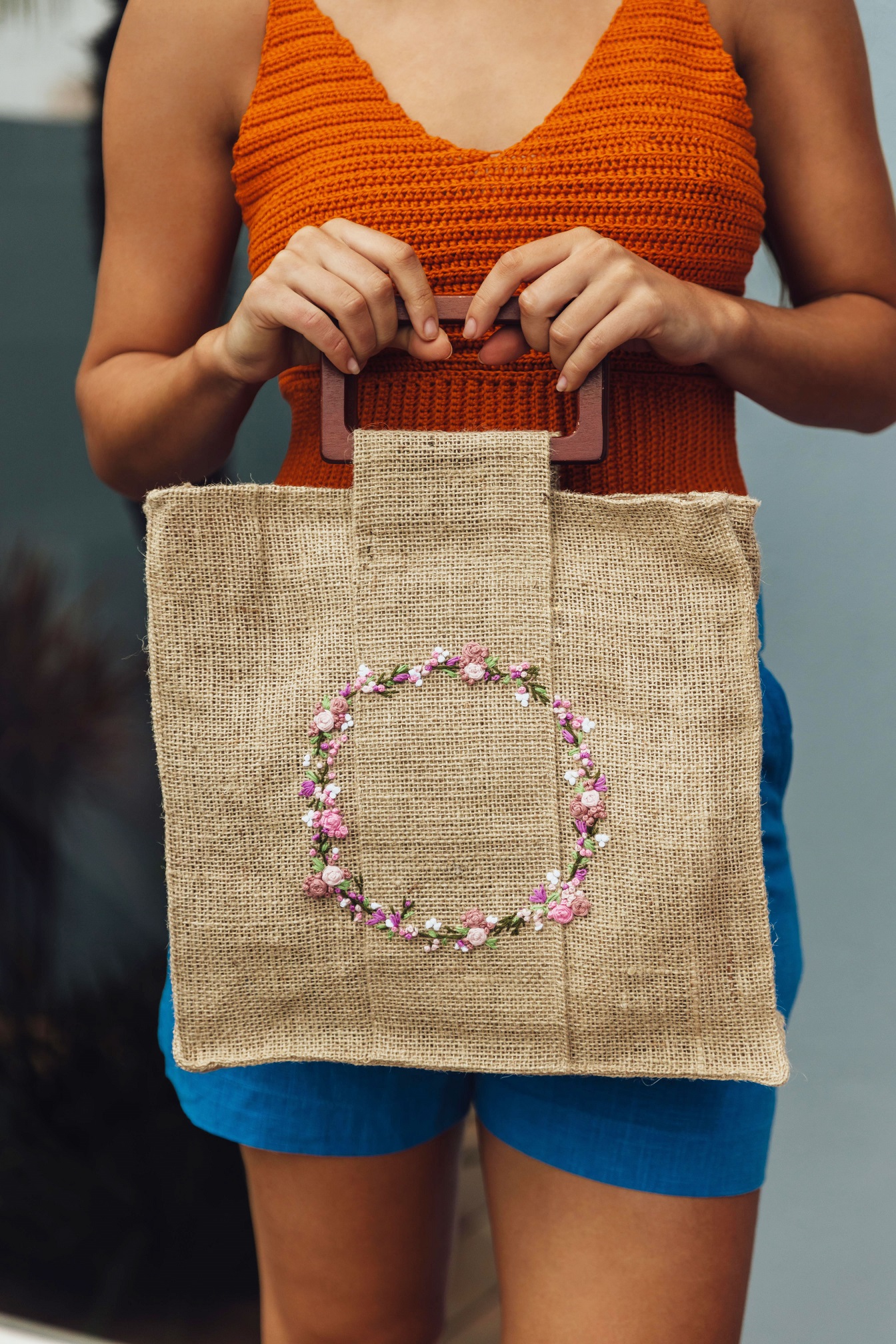 Bolsa máquina de coser círculos