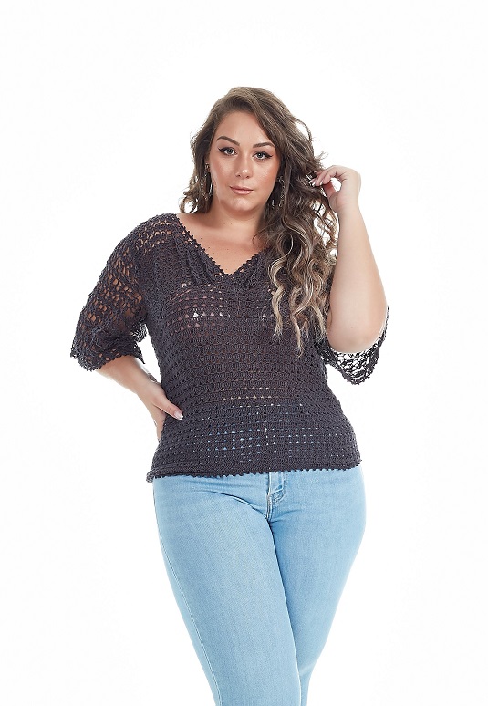 Blusa Meia Manga