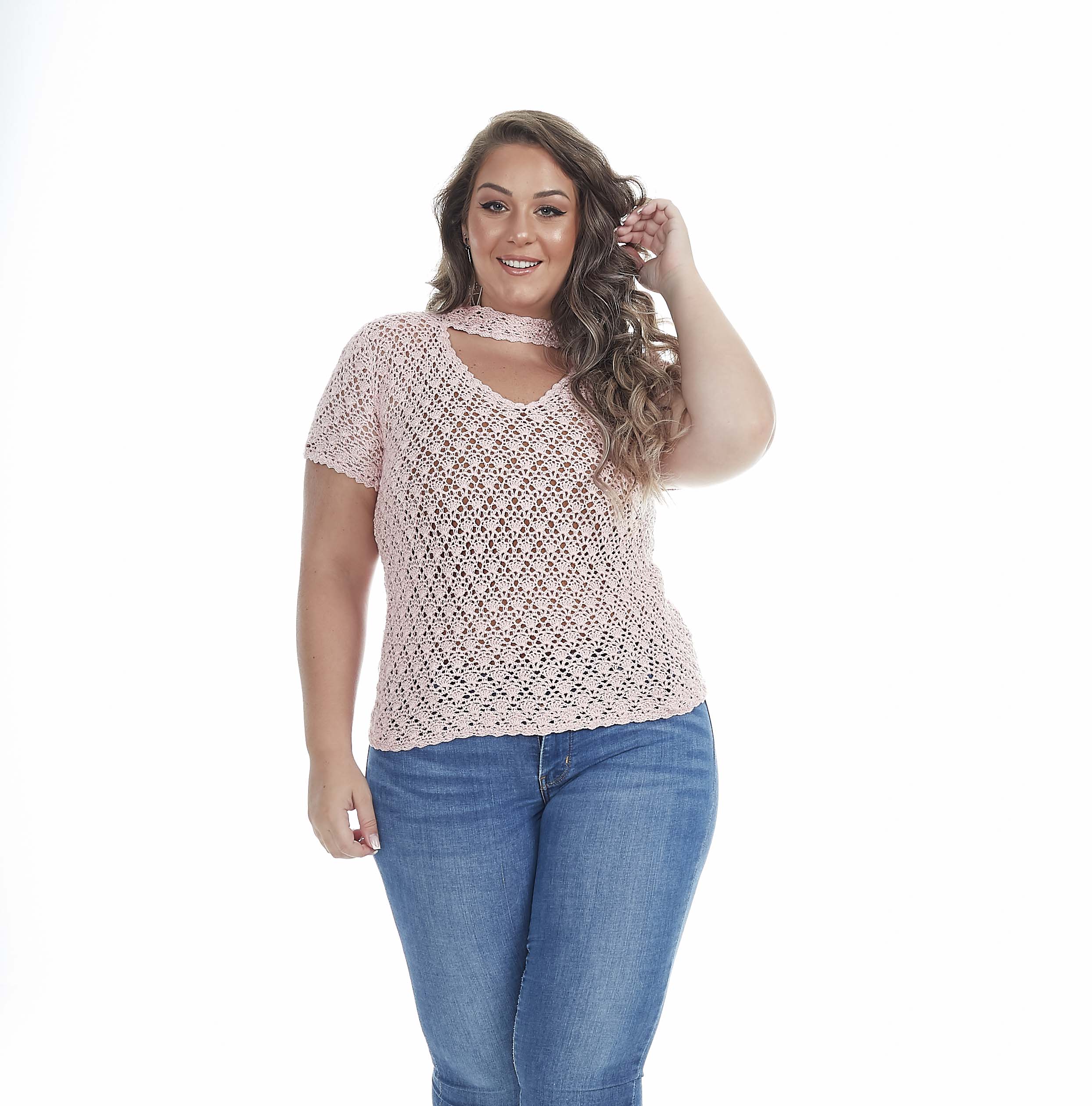 Blusa Rosa Antigo