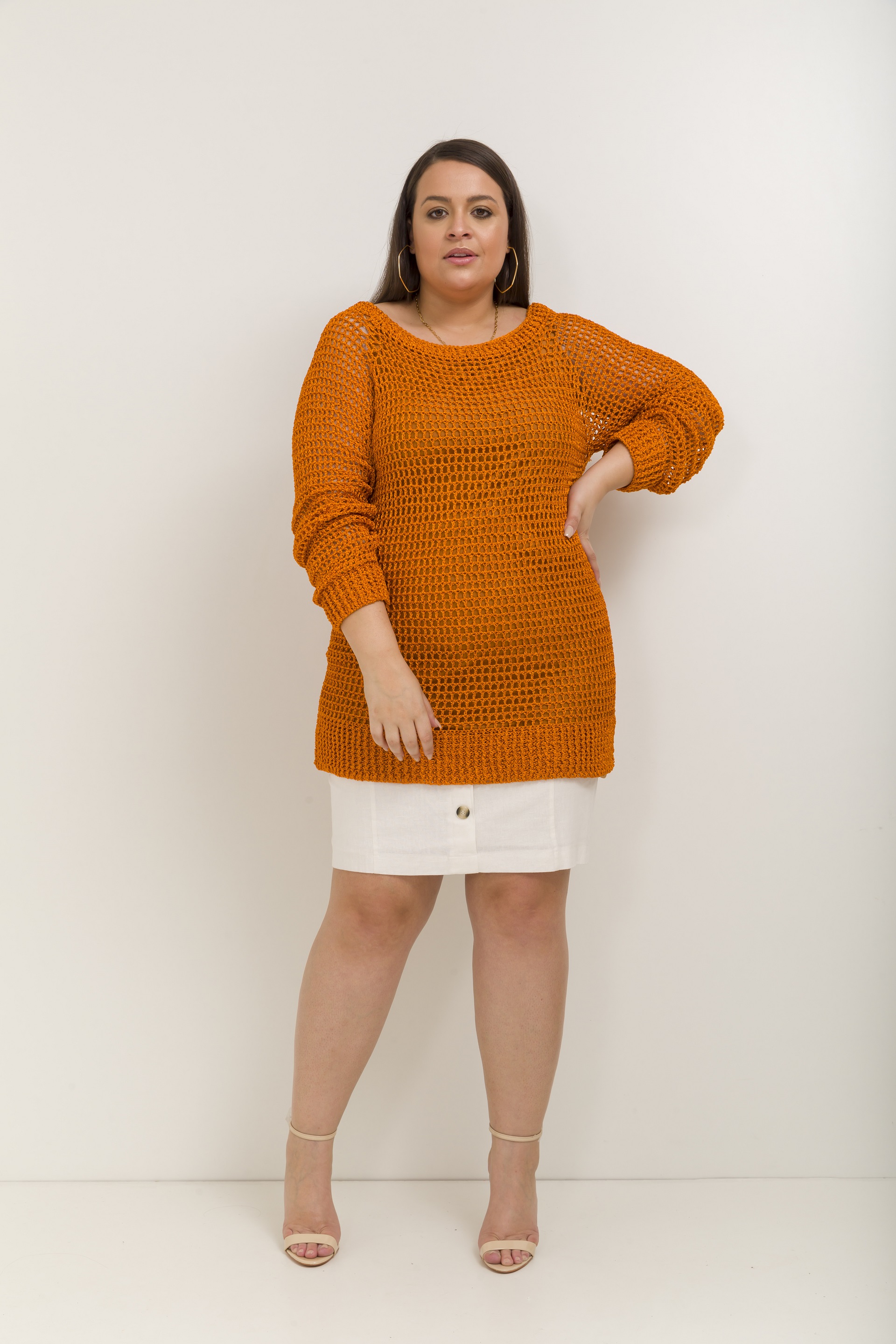Blusa com Decote Canoa