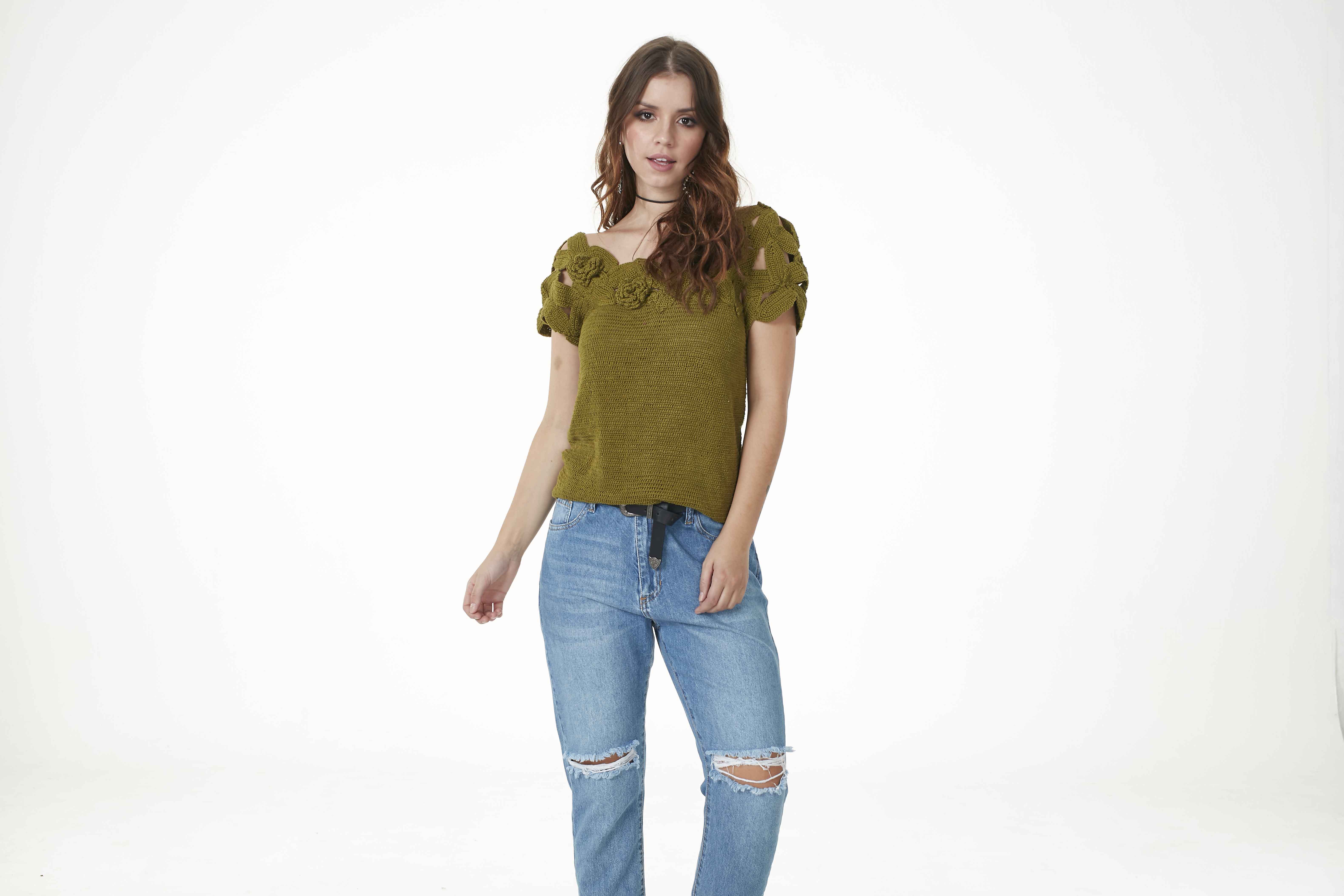 Blusa Crochê Irlandês