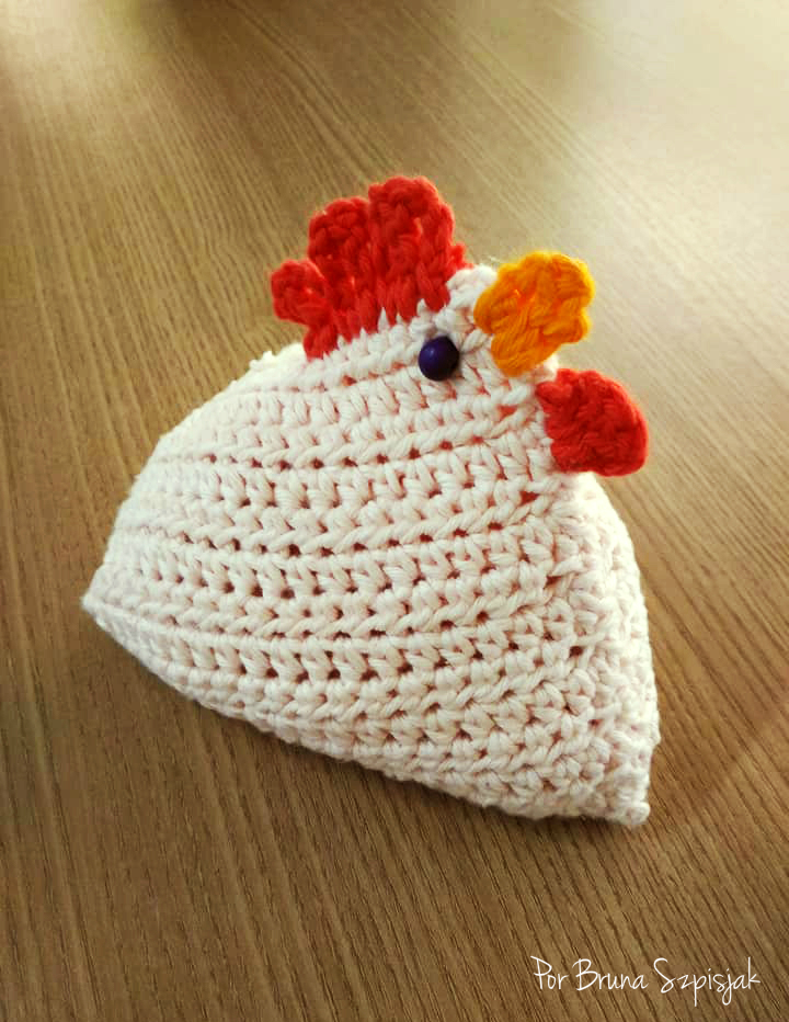 GALINHA DE CROCHÊ PESO DE PORTA
