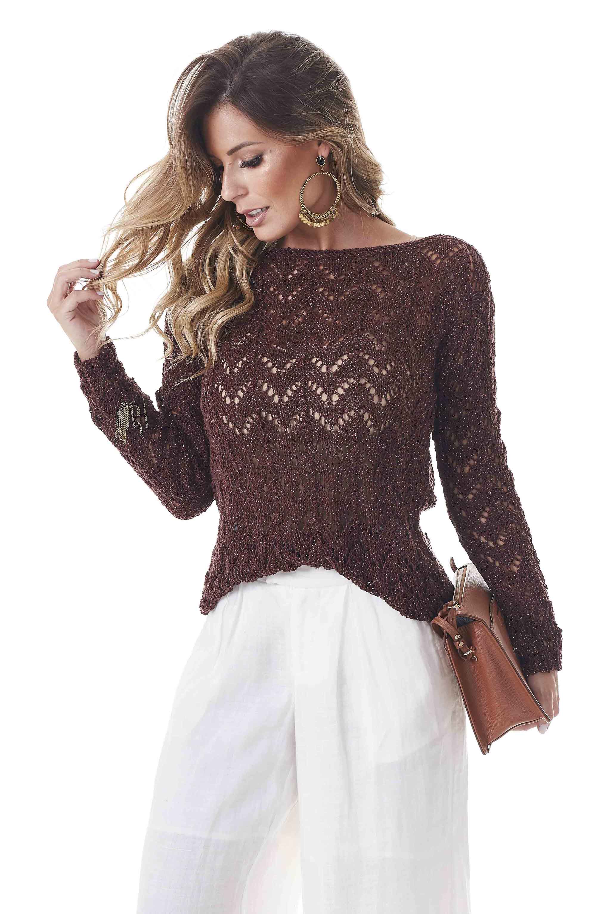 BLUSA MARROM FASHION