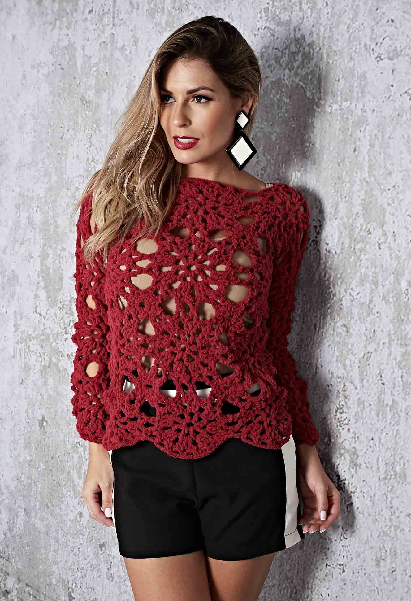 Blusa Ternura Crochê