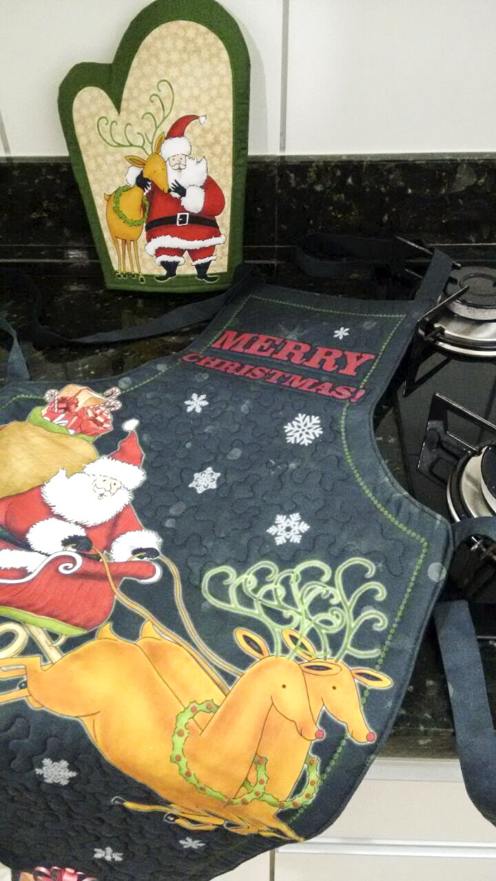 Kit Avental com Luva Natal Digital