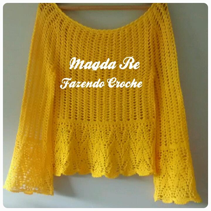 BLUSA CRCHÊ MODA PRAIA
