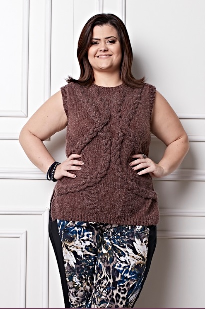 Plus Size - Colete Bordô