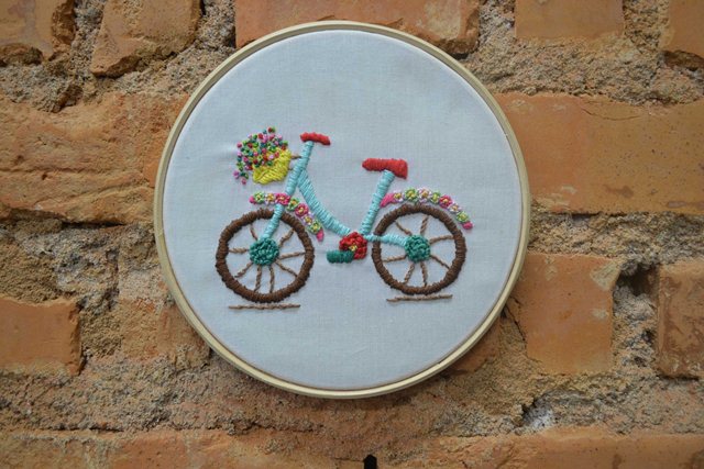 Bordado Bicicleta