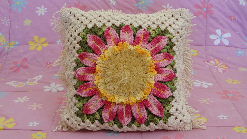 Almofada Giga Flor Rosada