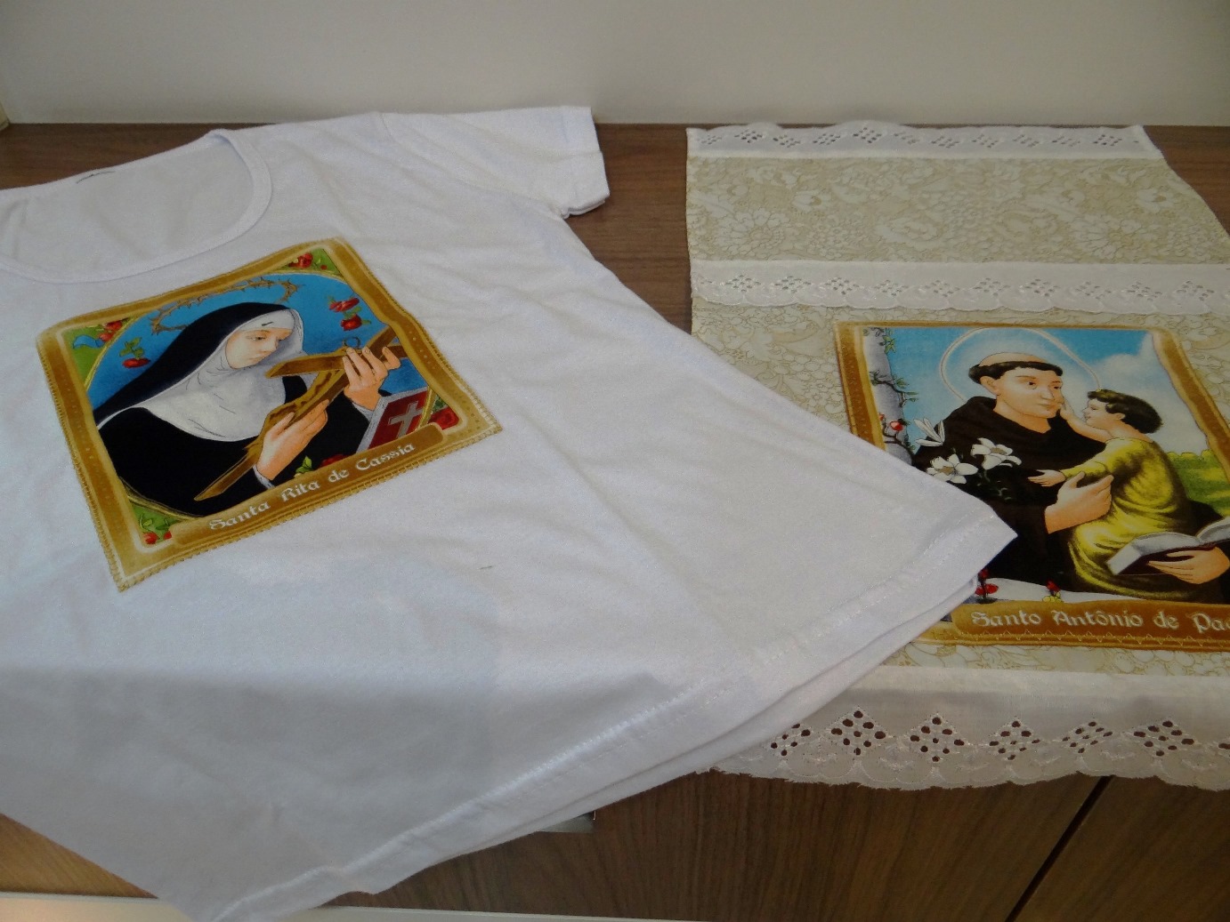 Toalha para Oratório e Camisa Santos