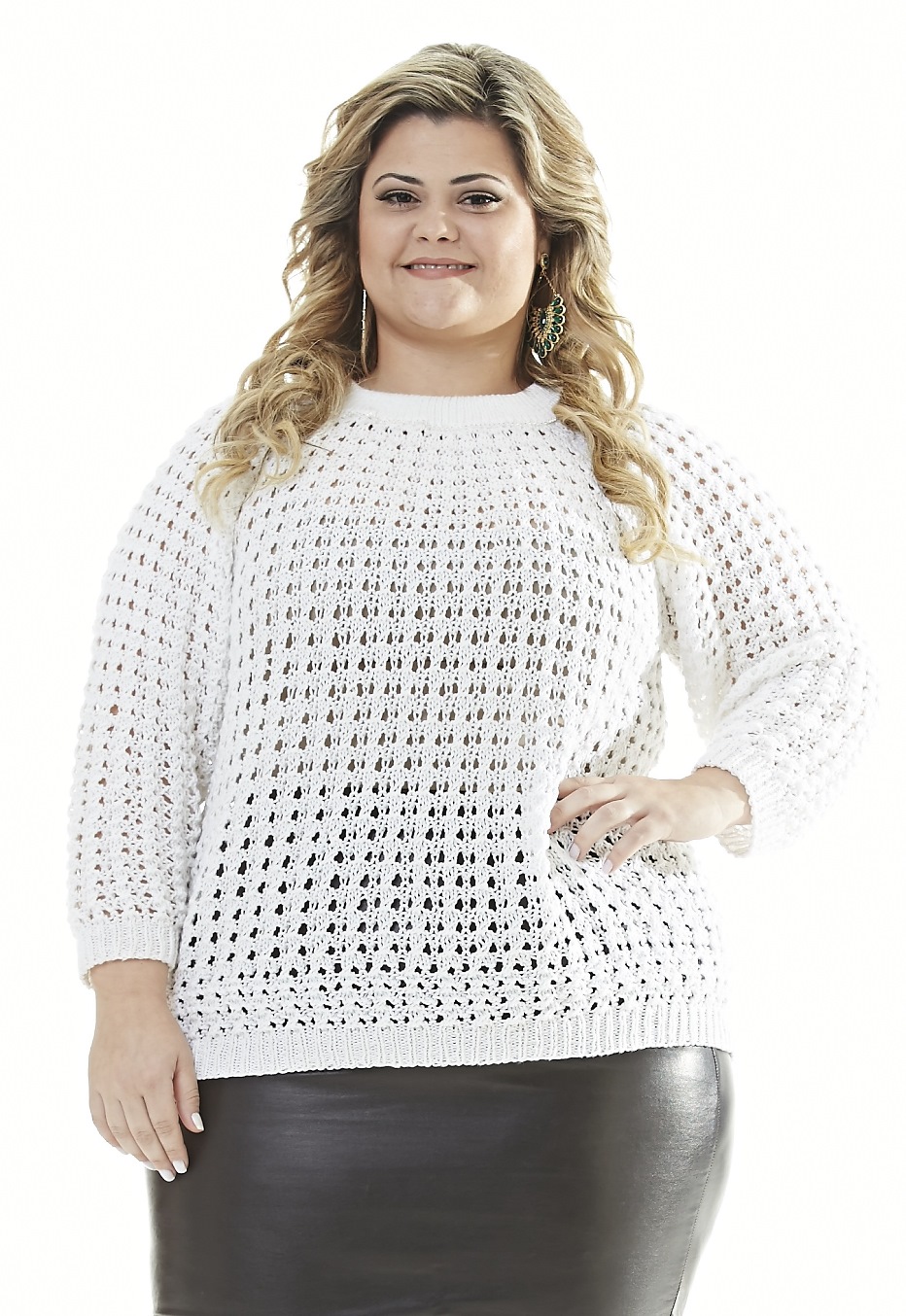 Plus Size - Blusa com Strass