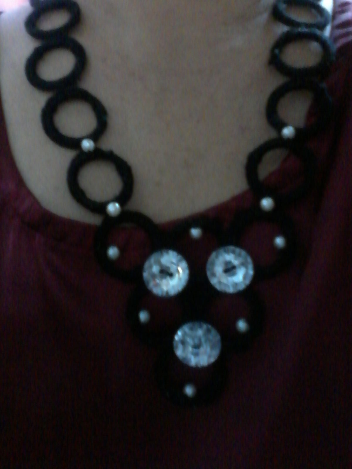 colar em croche com fio Anne