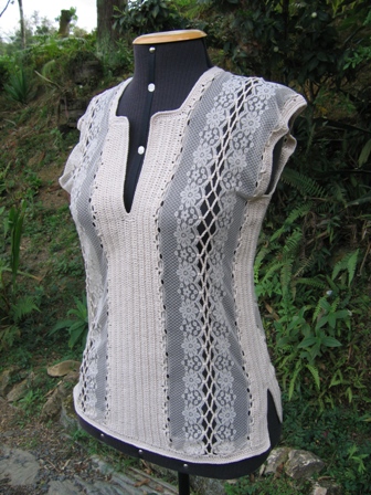 Blusa Renda Tricô