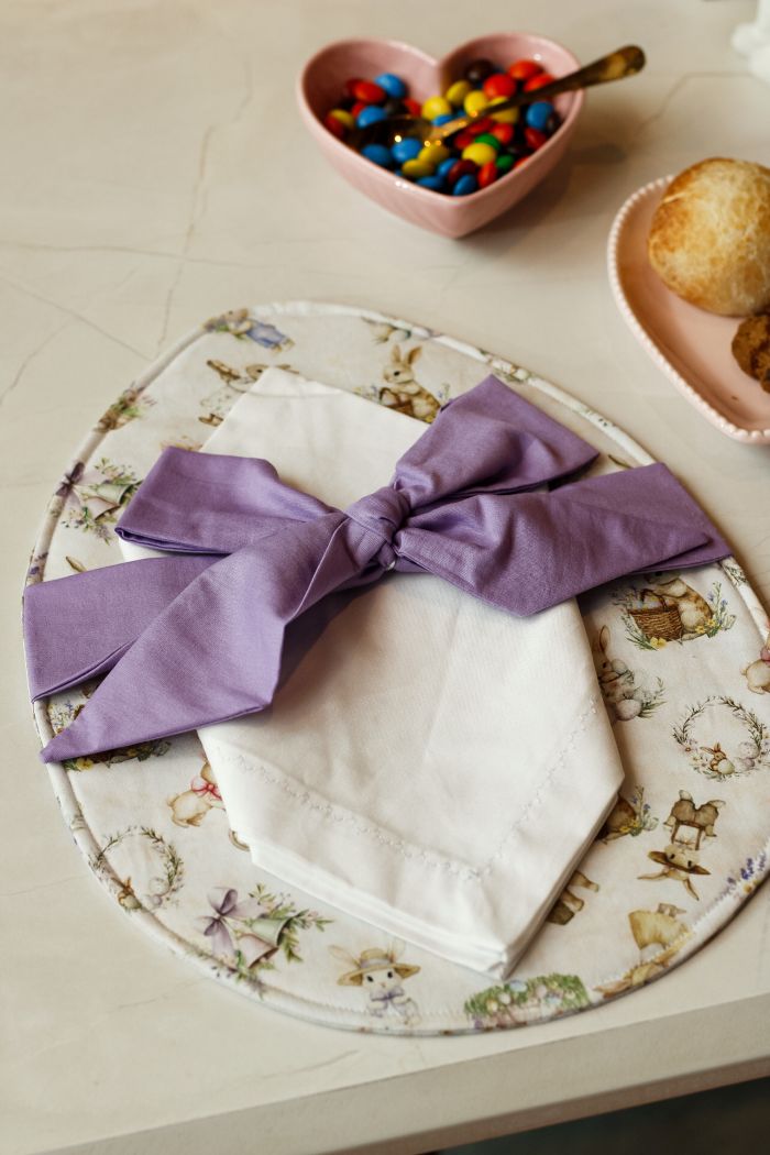 JOGO AMERICANO FORMATO OVO COM GUARDANAPO