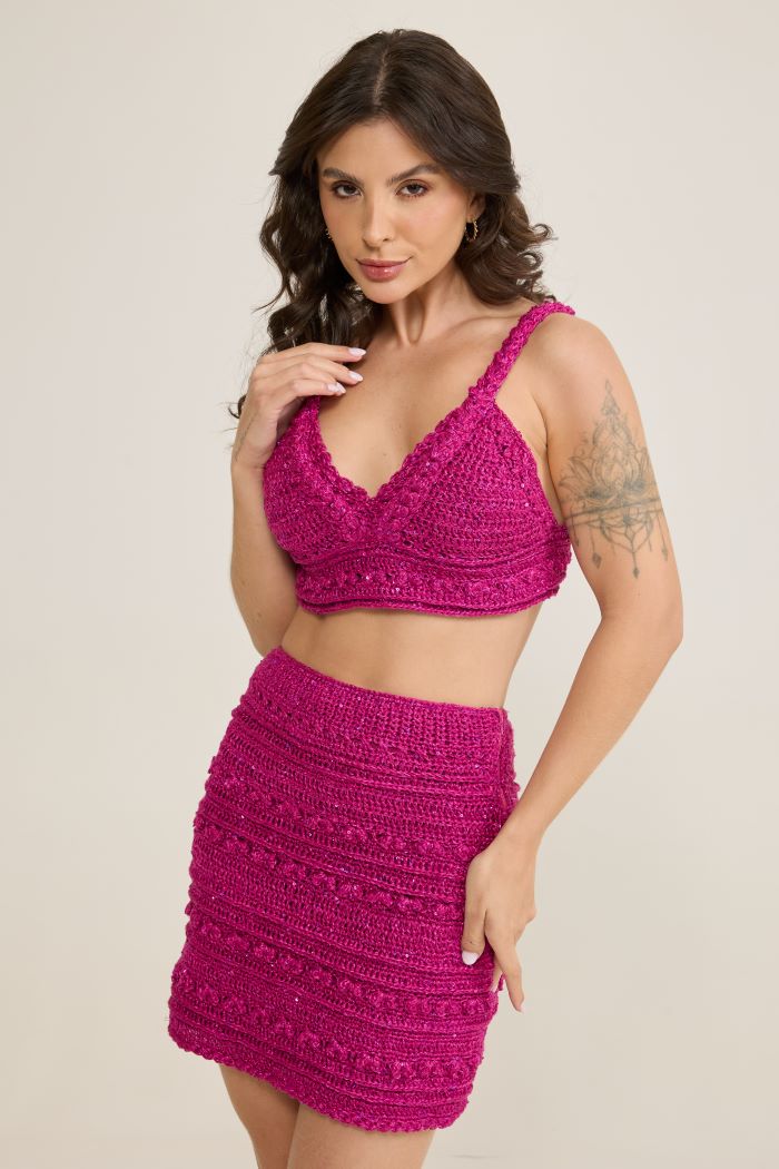 Blackberry Top and Skirt Set