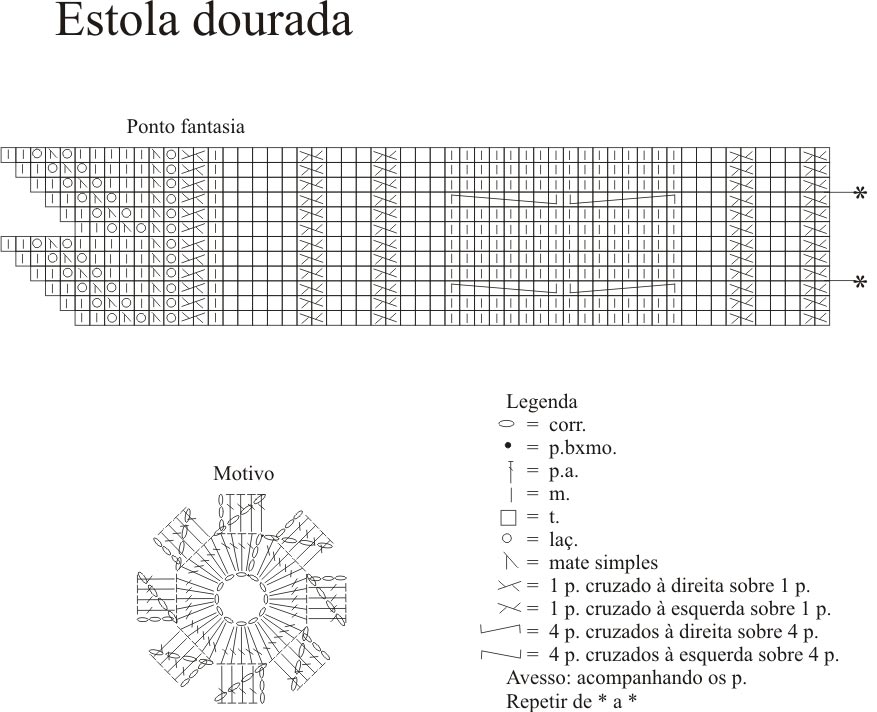 Estola Dourada com Fio Precioso