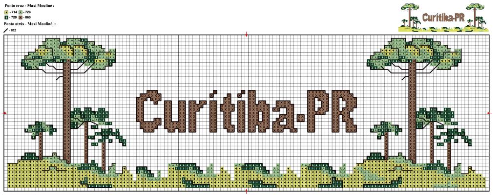 Toalha Ponto Cruz Curitiba