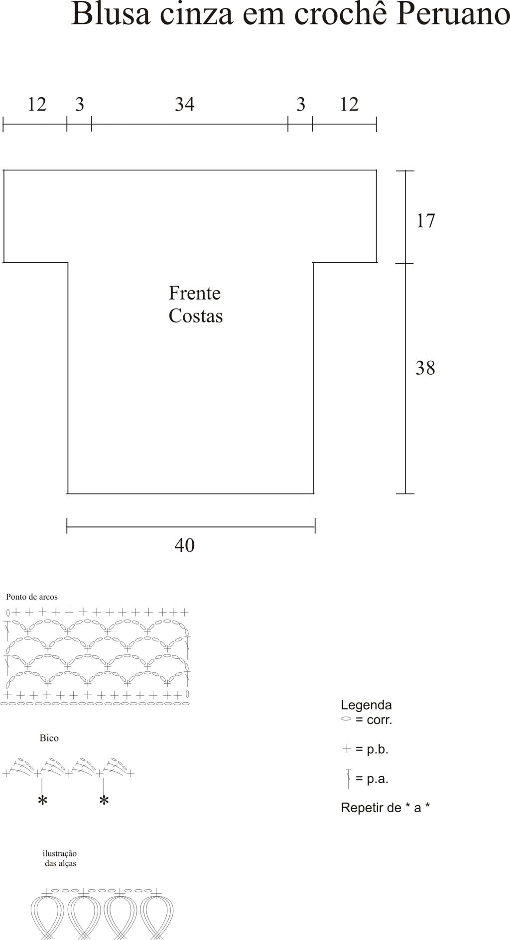 Blusa Crochê Peruano
