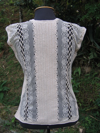 Blusa Renda Tricô