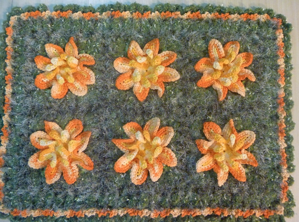 Tapete Flores Laranja