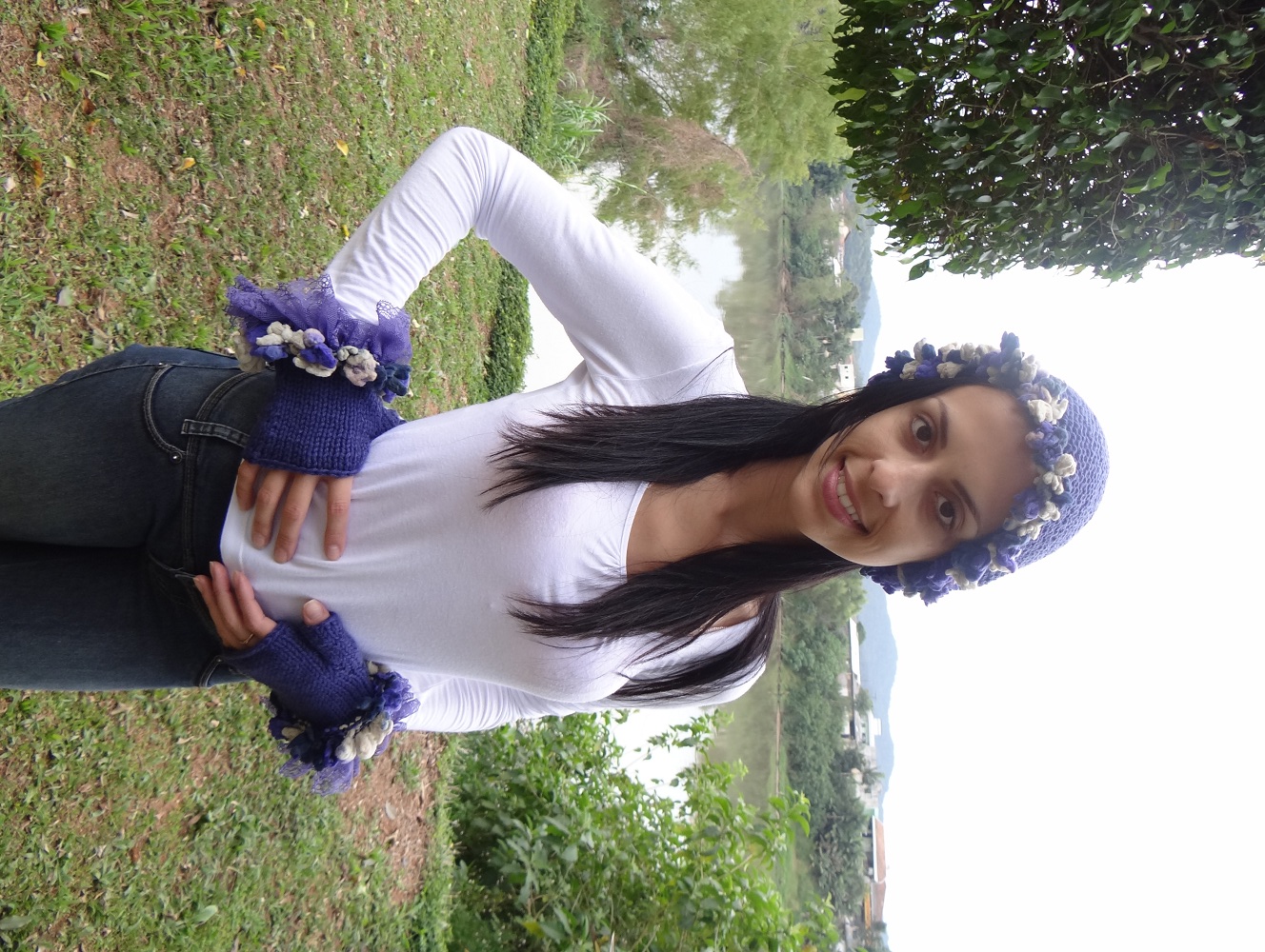 Conjunto Inverno Renda Gorro/Luva