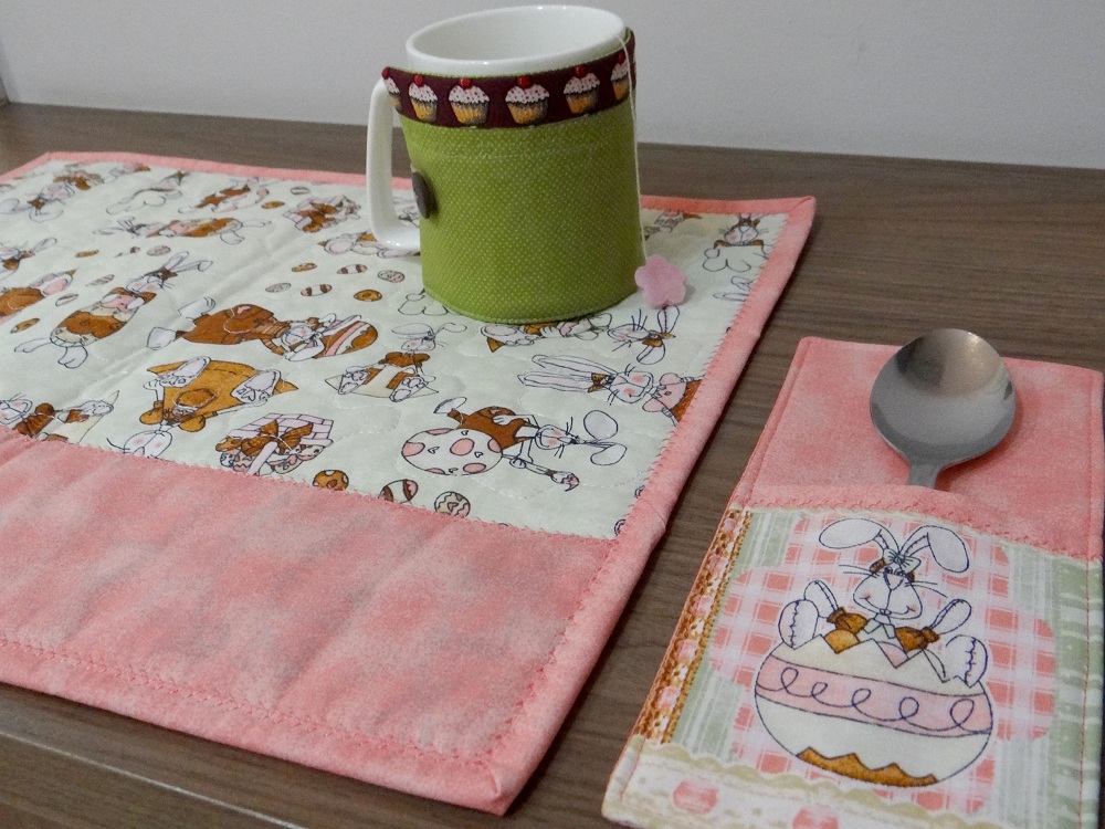 Jogo Americano Coelhos com porta talher
