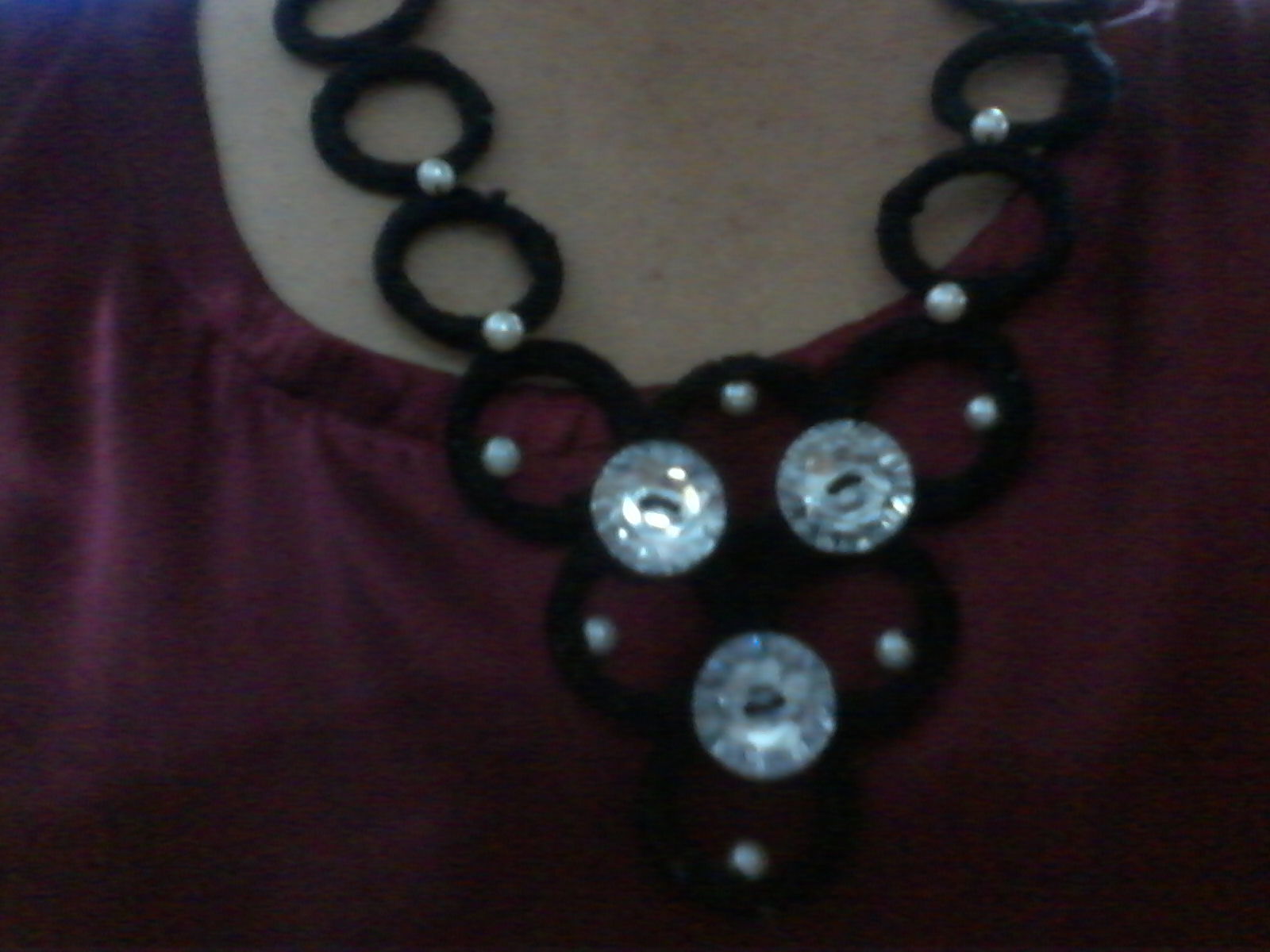 colar em croche com fio Anne