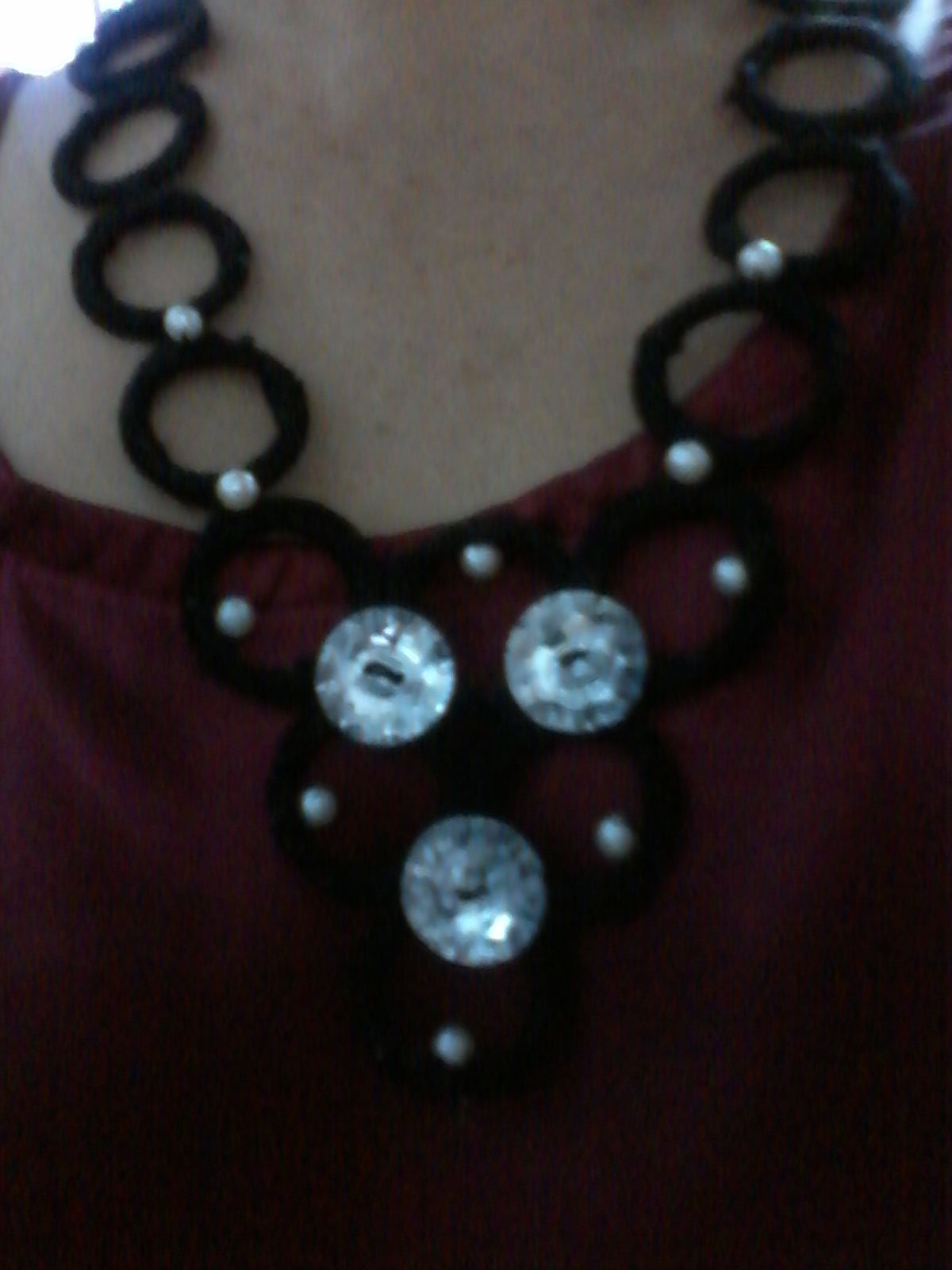 colar em croche com fio Anne