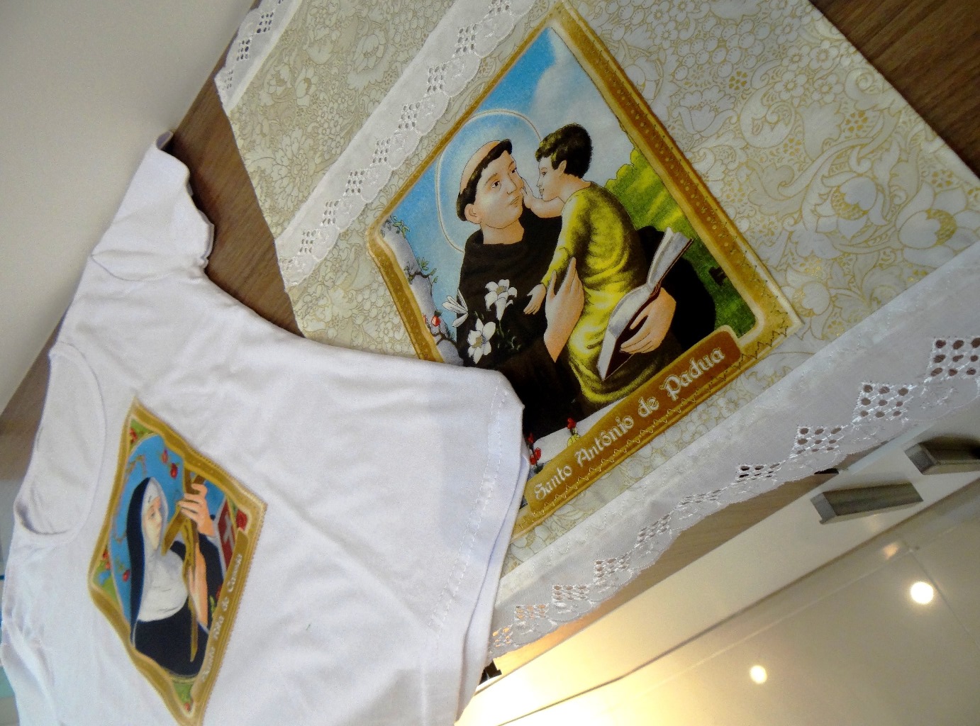 Toalha para Oratório e Camisa Santos