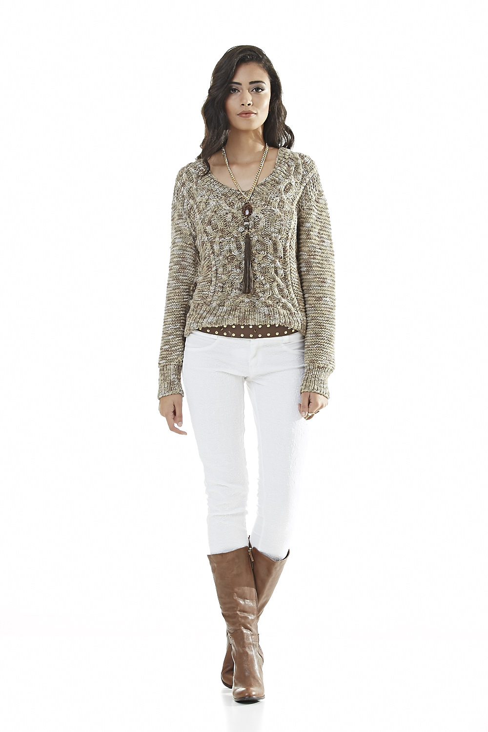 Blusa Jazz com Decote V