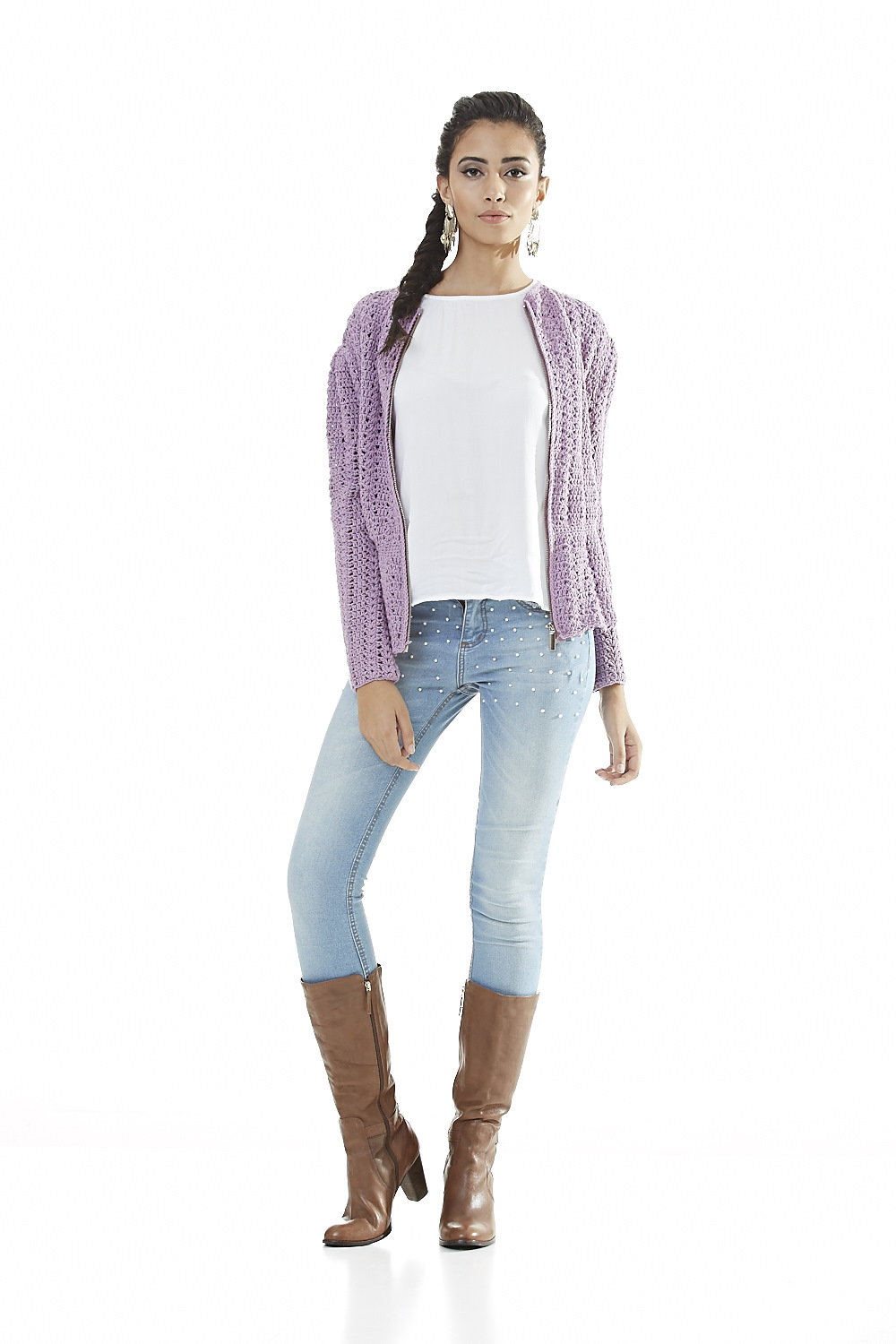 Casaco Peplum com Zíper